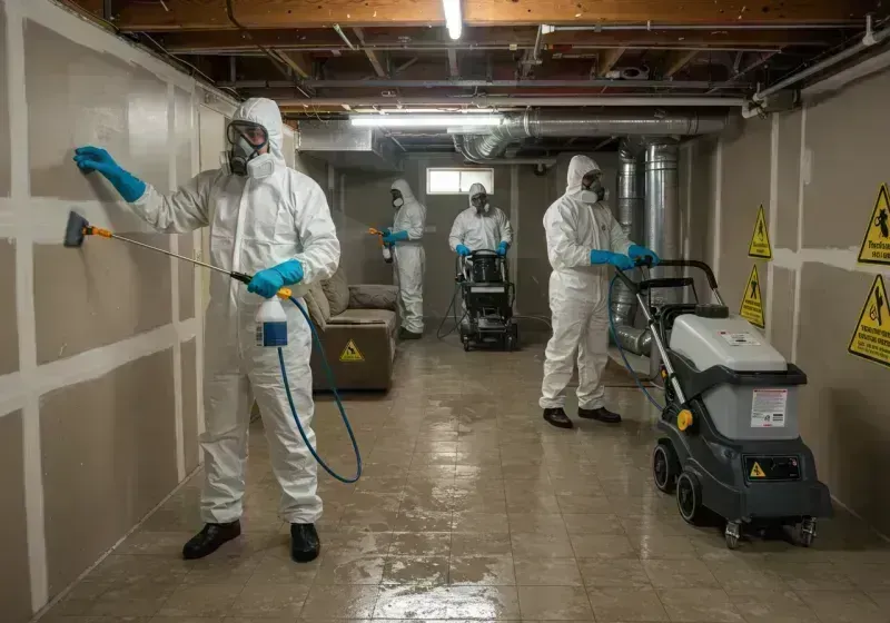 Basement Moisture Removal and Structural Drying process in Willacoochee, GA